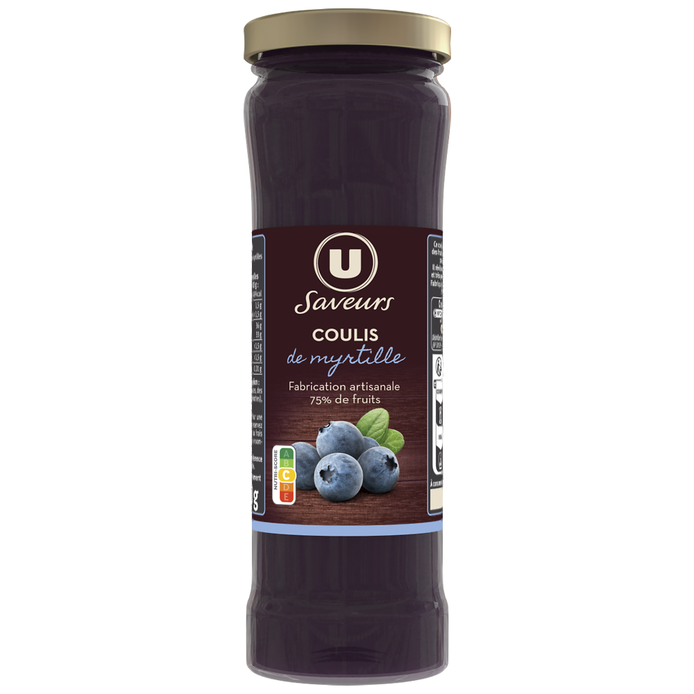 U SAVEURS Coulis de myrtilles  pot de 220g