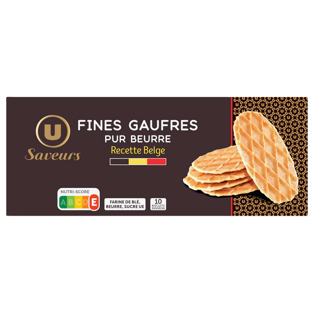 U SAVEURS Fines gaufres pur beurre  100g