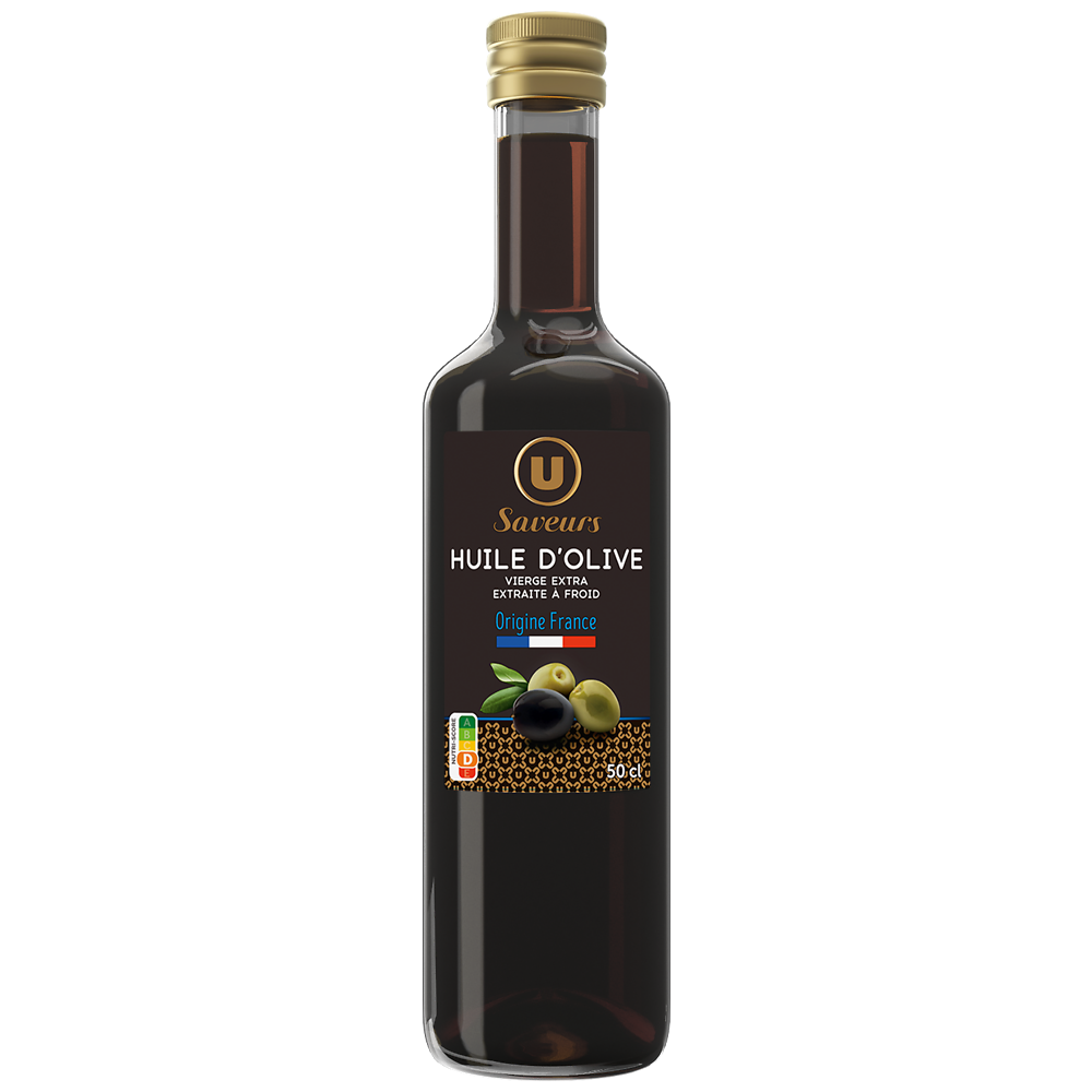 U SAVEURS Huile d'olive vierge extra Bouteille 50cL