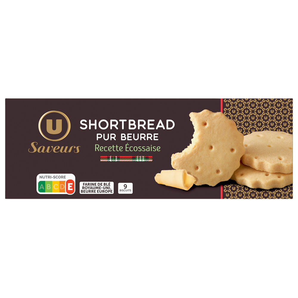 U SAVEURS Gâteaux Shortbread pur beurre , 150g