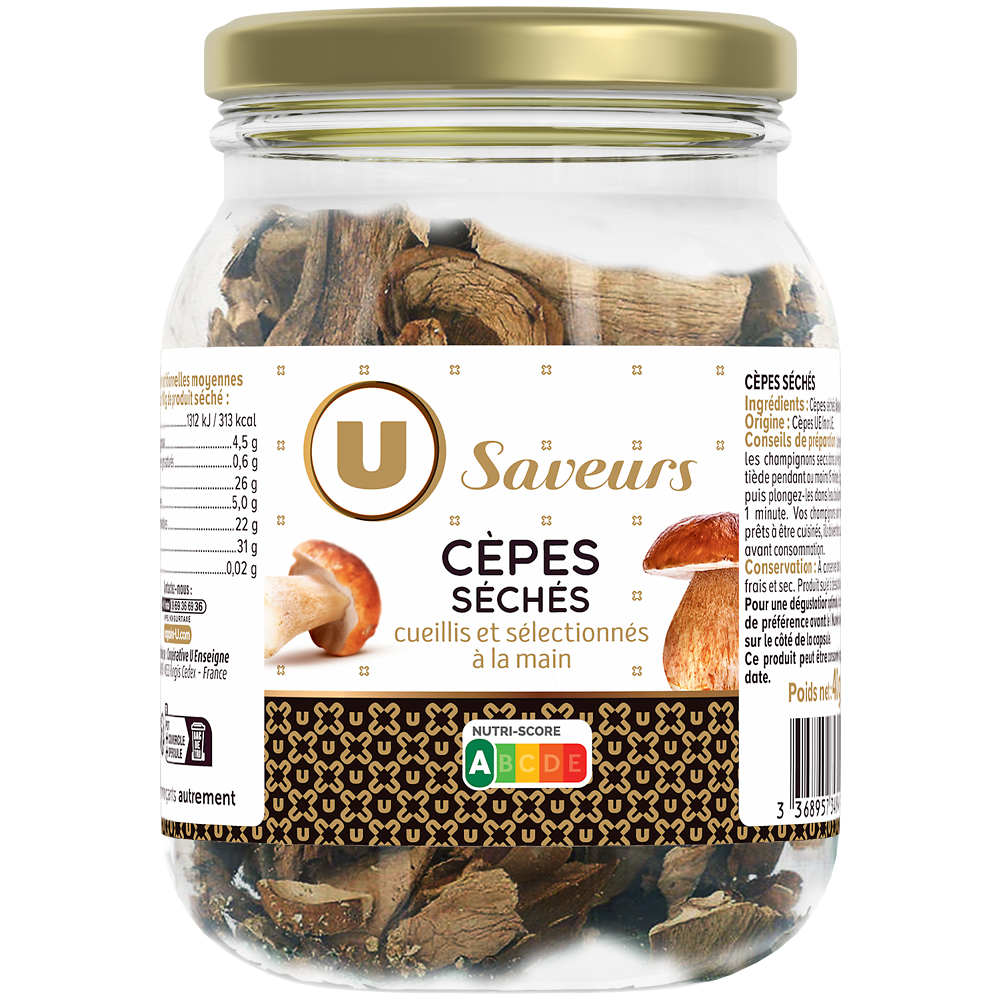 U SAVEURS Cèpes séchés - Pot 40g