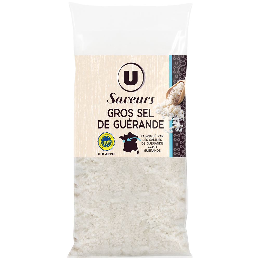 U SAVEURS Gros sel de Guérande   - Sac 1kg