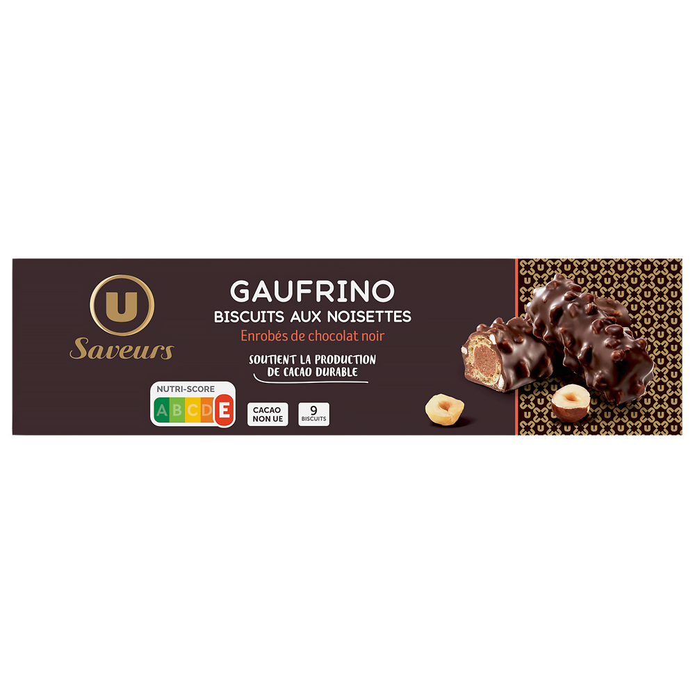 U SAVEURS Gâteau Gaufrino paquet de 100g