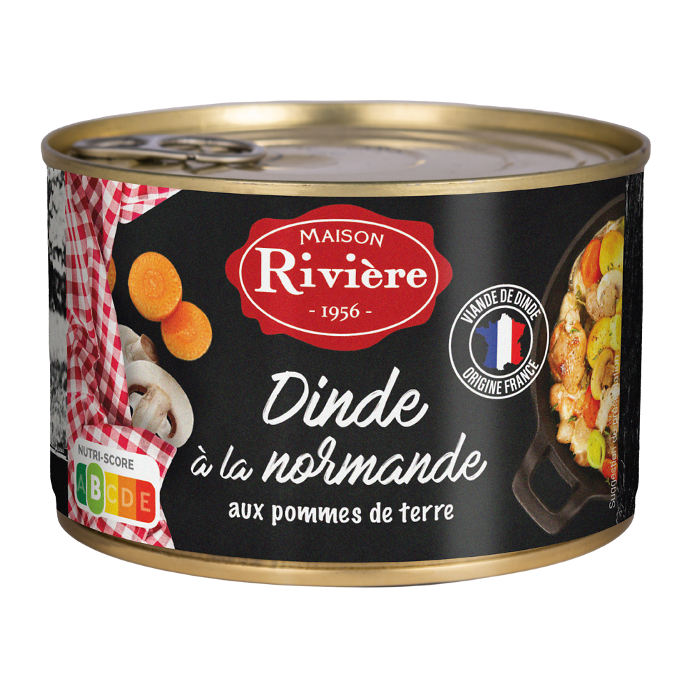 Dinde à la Normande aux pomme de terre MAISON RIVIERE 400g