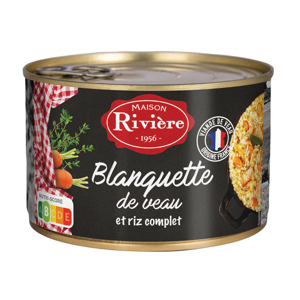 Blanquette de veau et riz RIVIERE Boîte de 400g