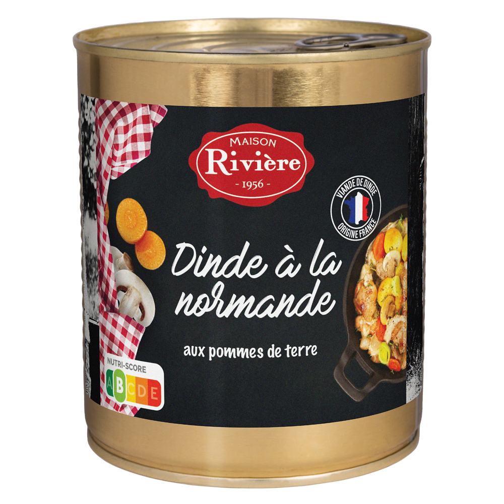 DINDE A LA NORMANDE AUX PDT 800g