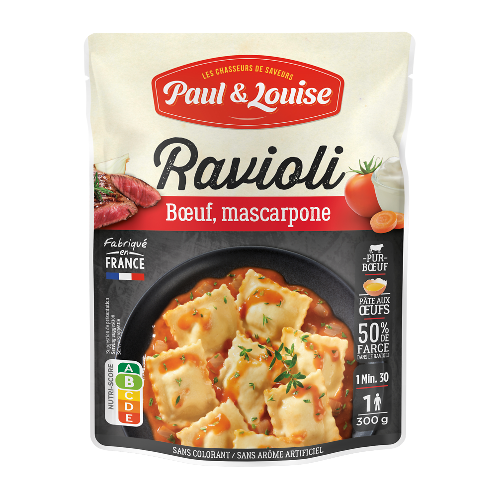 Ravioli Boeuf Mascarpone PAUL ET LOUISE sachet 300g