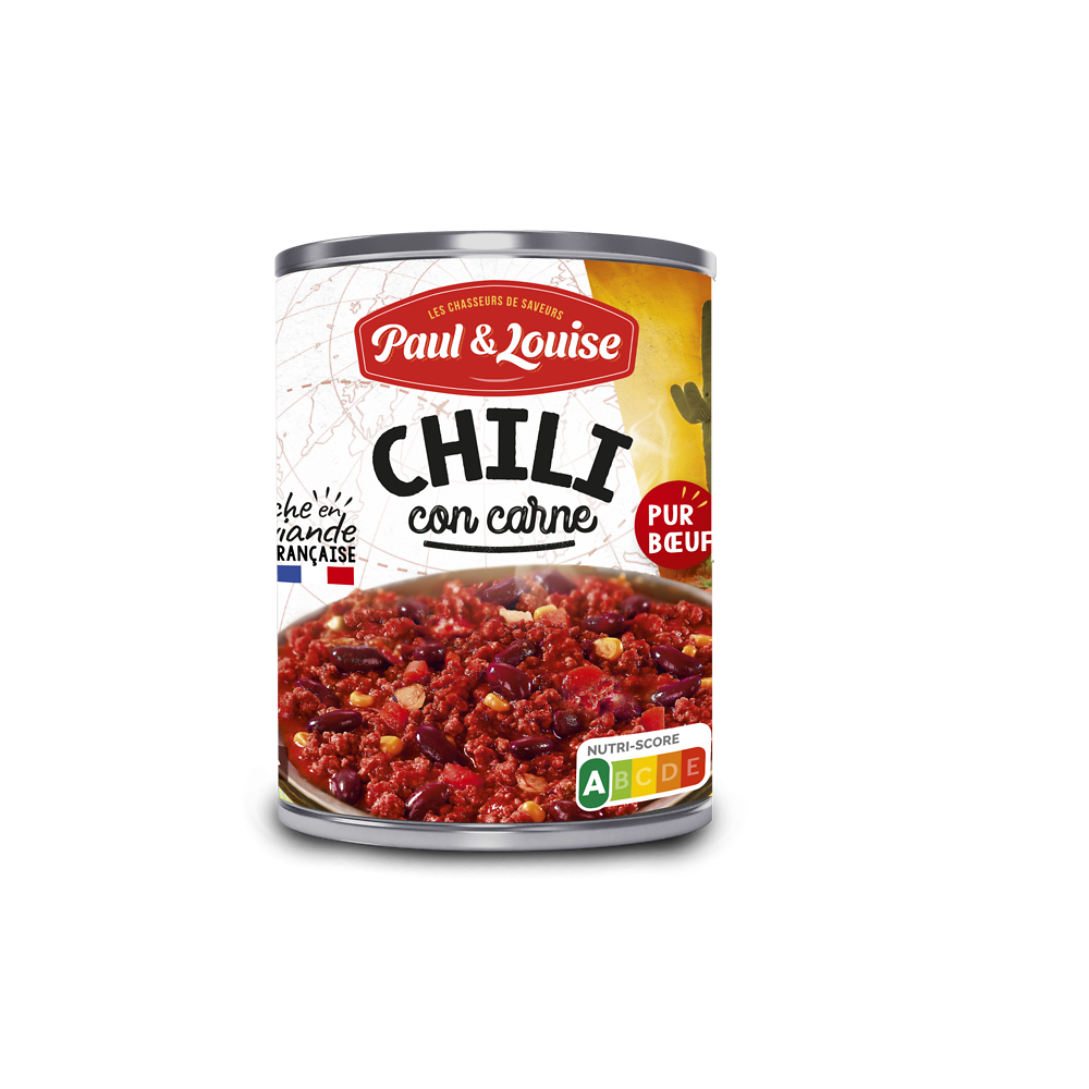 Chili corn carne PAUL & LOUISE boite 1/2 400g