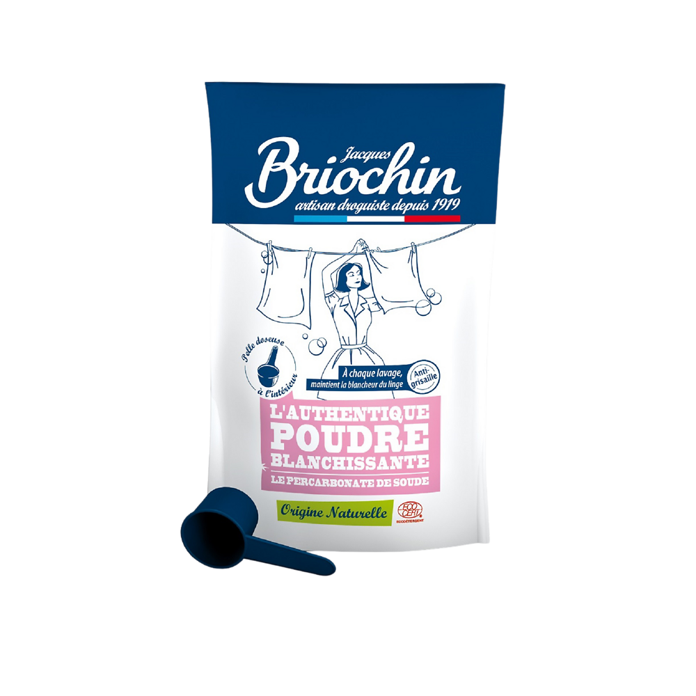 L'Authentique poudre blanchissante au percarbonate de soude, BRIOCHIN,sachet de 500g