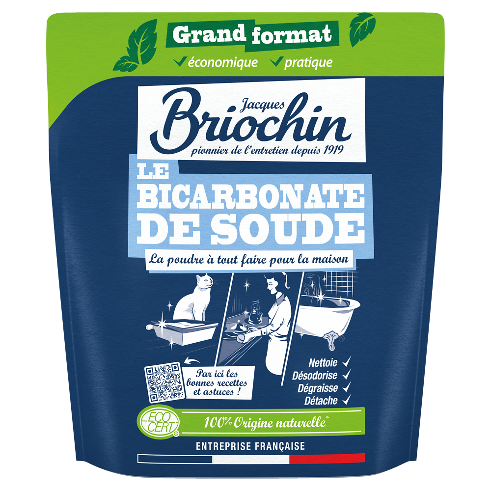 Nettoyant poudre Le bicarbonate de Soude BRIOCHIN, doypack de 900g