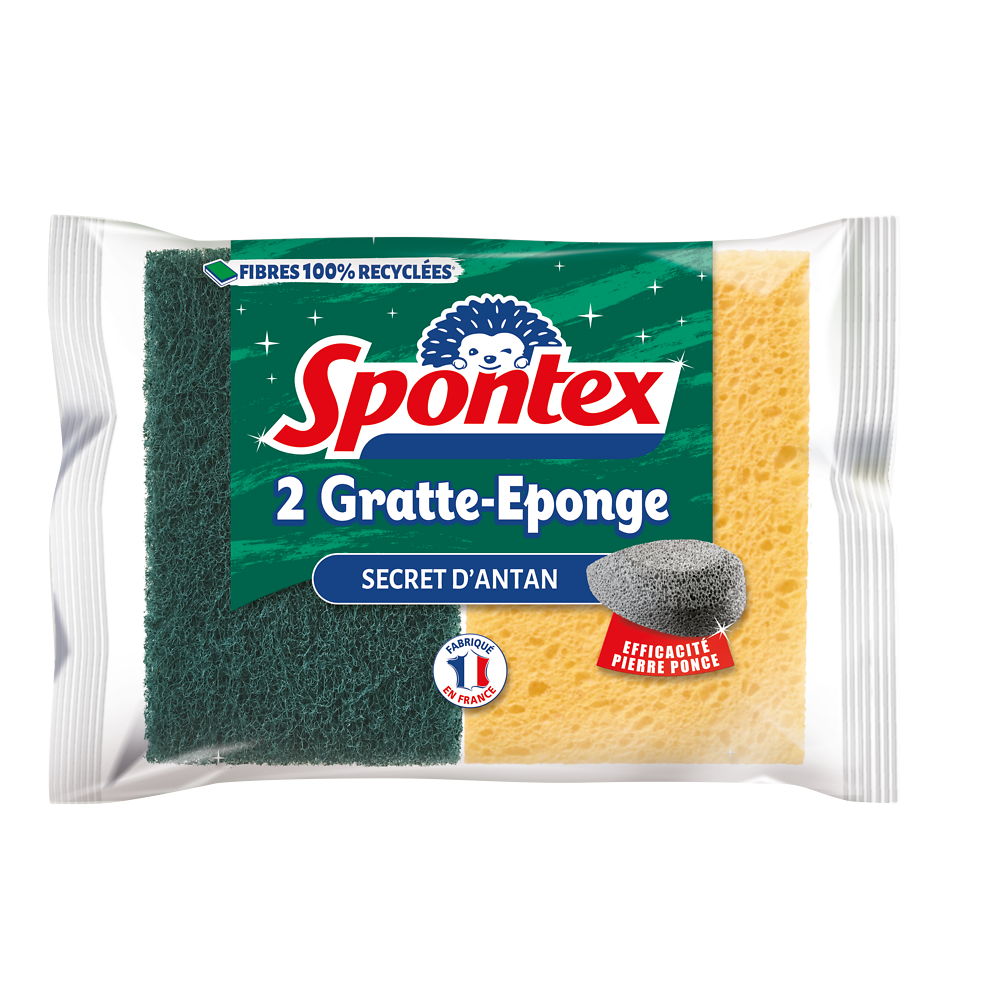 Gratte éponge Secret d'Antan SPONTEX, x2