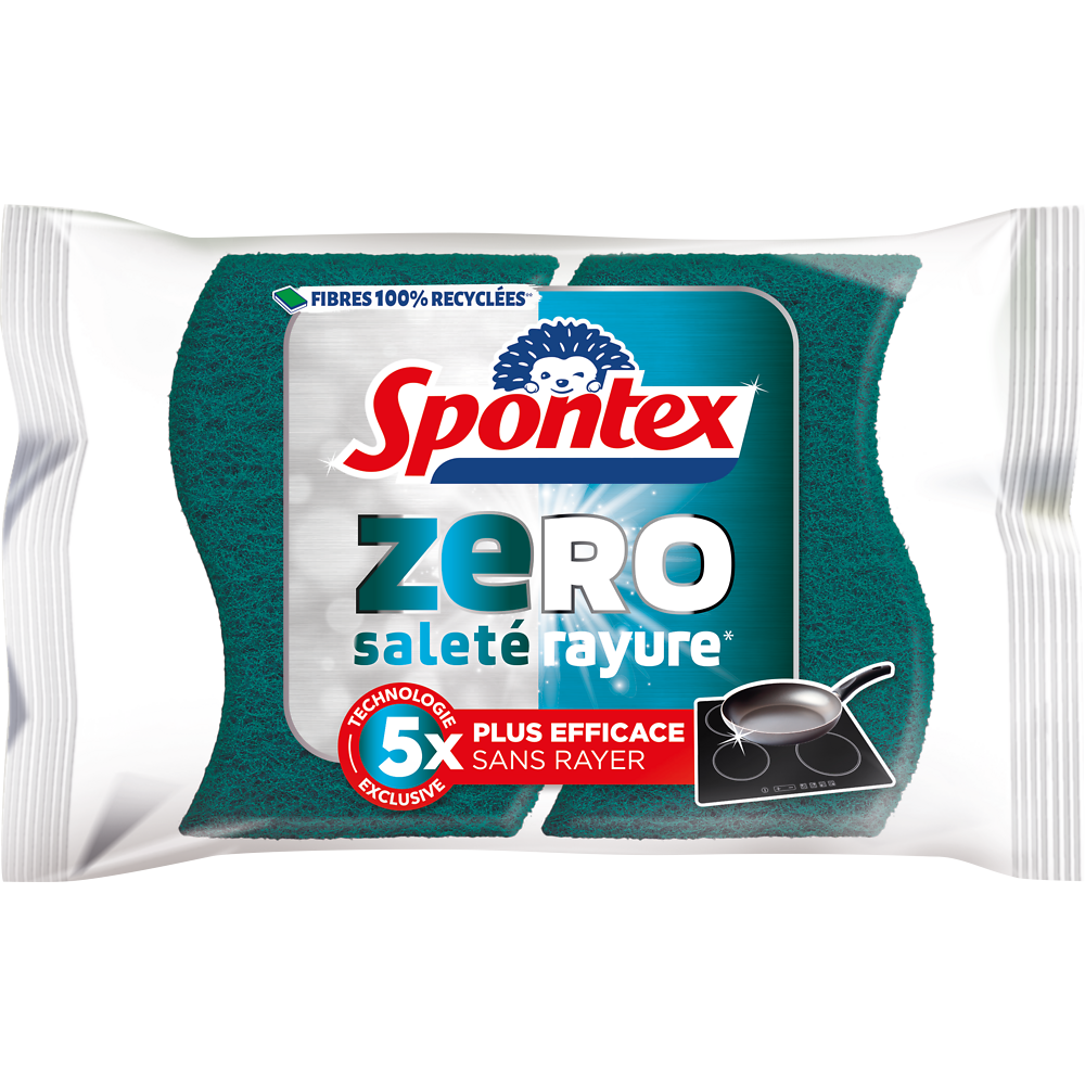 Gratte éponge délicates zéro saleté/rayure Spontex x2