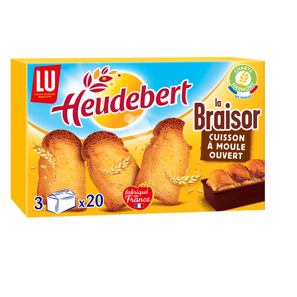 Biscottes La Braisor HEUDEBERT - Paquet de 500g