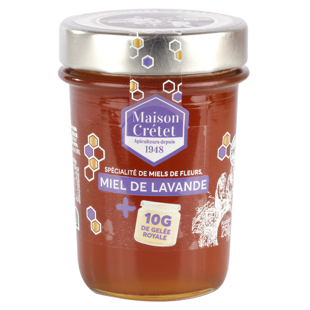 Miel de lavande maritime et gelée royale MIEL CRETET, 250g