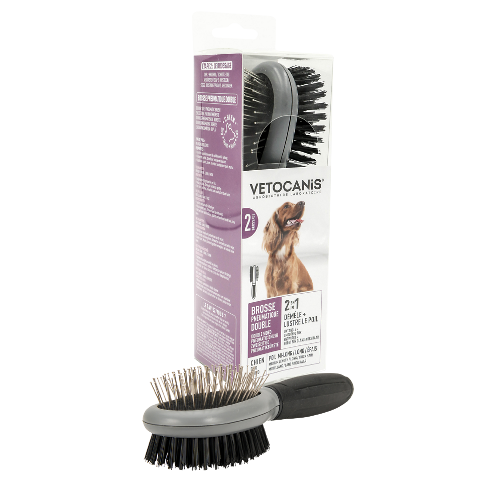 Brosse pneumatique double, VETOCANIS, 157g