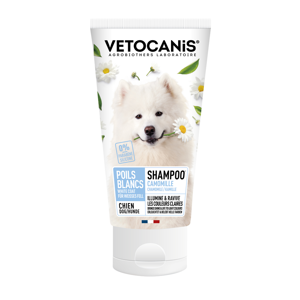 Shampoing chien poils clairs VETOCANIS, 300ml