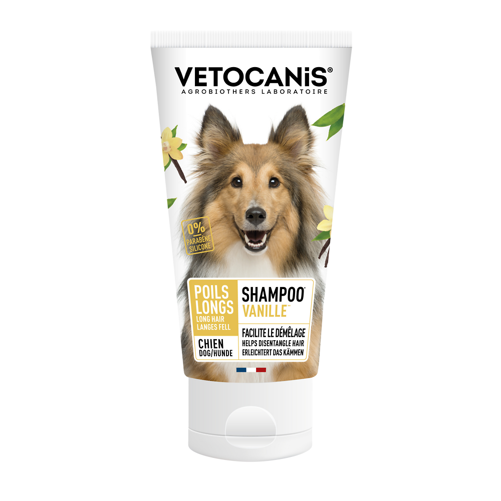 Shampoing chien poils longs VETOCANIS, 300ml