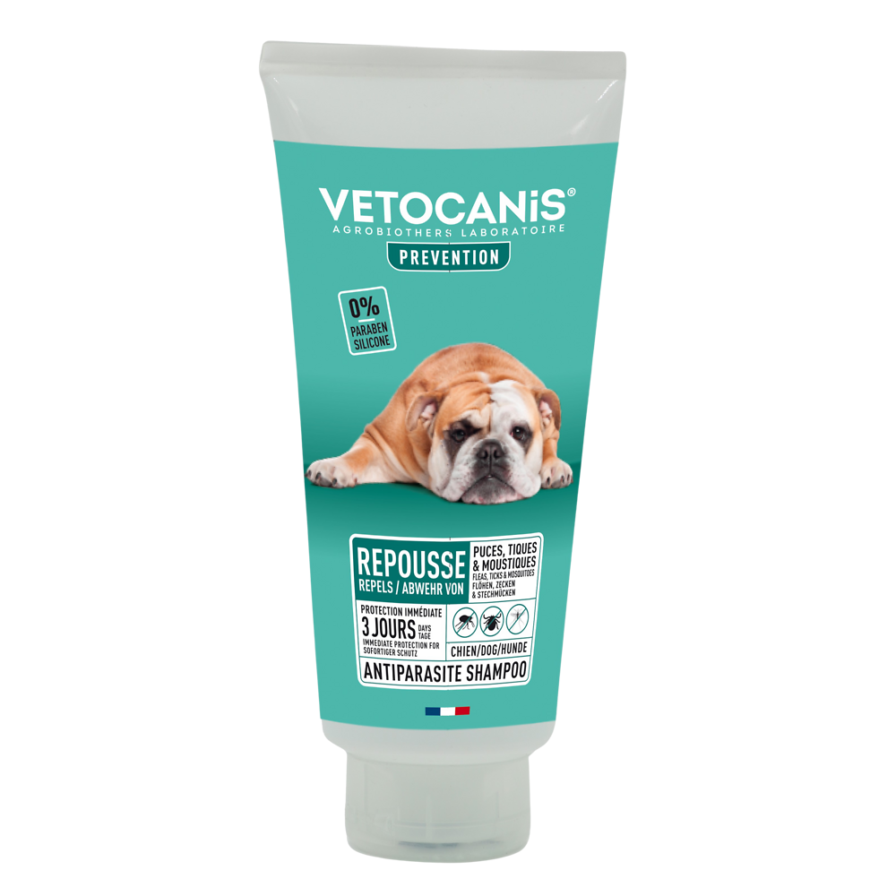 Shampoing antiparasitaire chien VETOCANIS, 300ml