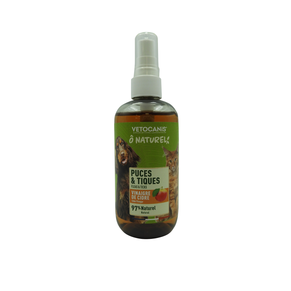 Spray au vinaigre anti-parasite chien/chat VETOCANIS 250ml