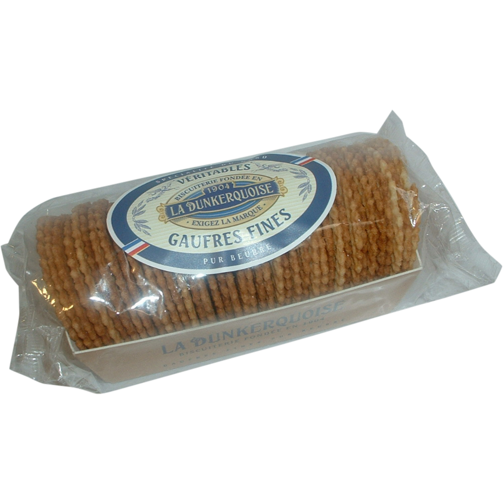 Gaufres fines pur beurre, BISCUITERIE DUNKERQUOISE, panier de 280g