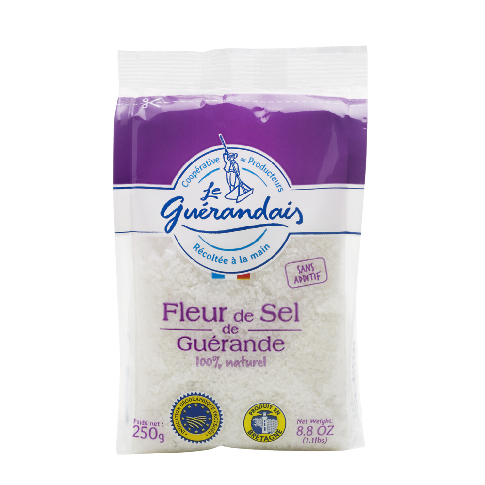 Fleur de sel LE GUERANDAIS, sachet de 250g