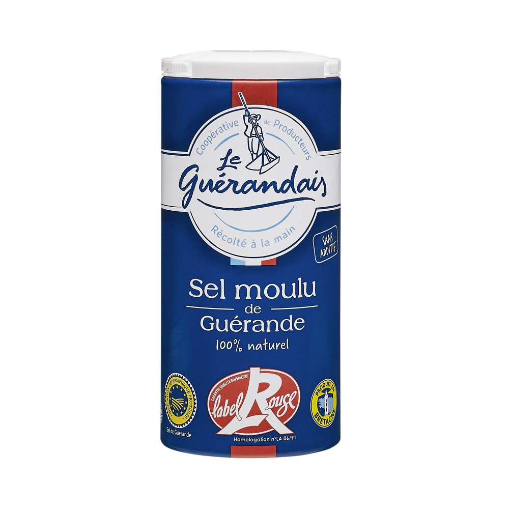 Sel fin moulu Label Rouge LE GUERANDAIS, boîte verseuse de 250g