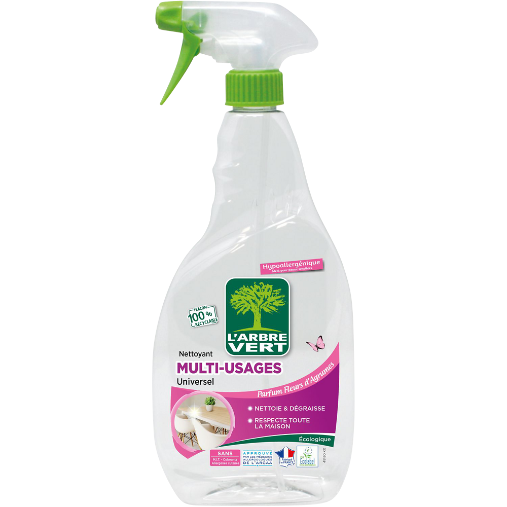 Spray multi usage agrumes L'ARBRE VERT, 740ml