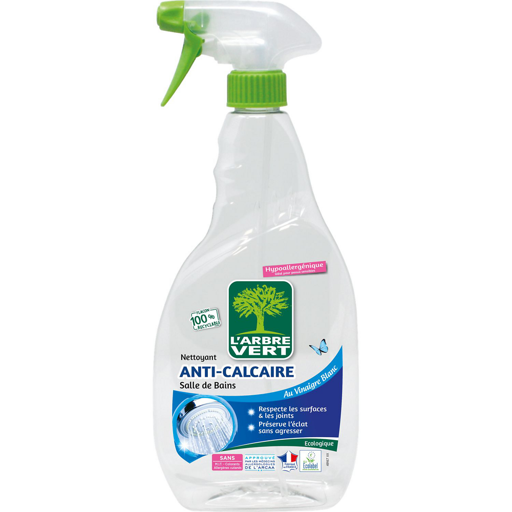 Spray anticalcaire salle de bain L'ARBRE VERT, 740ml