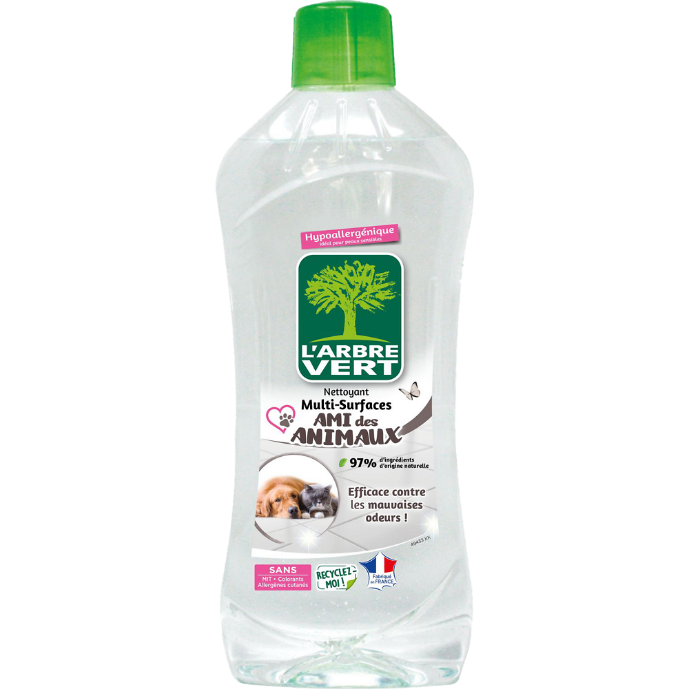 Nettoyant multi surface ami des animaux L'ARBRE VERT, 1l