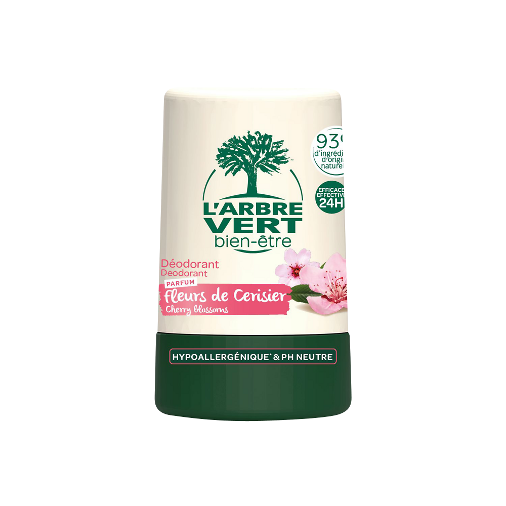 Deodorant fleur cerisier L'ARBRE VERT BIEN ETRE 50ml