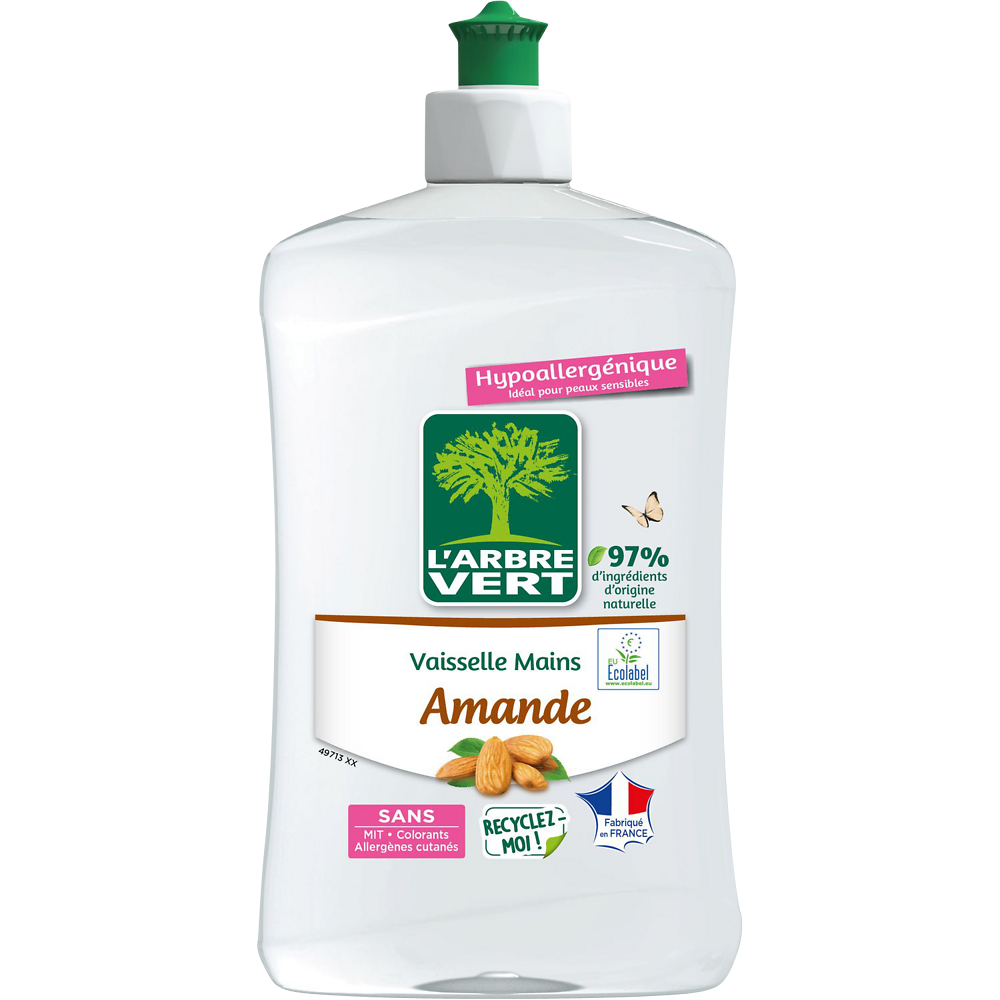 Liquide vaisselle et mains concentré amande ARBRE VERT fl.500ml