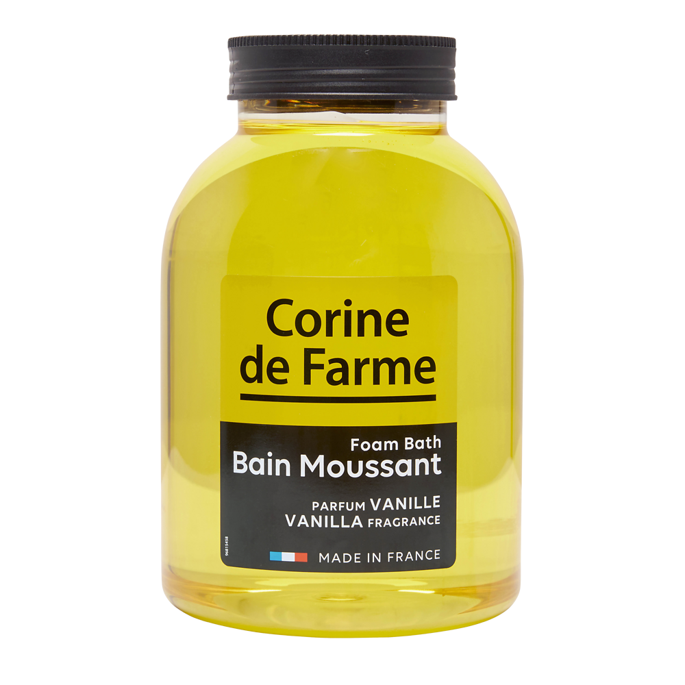 Bain moussant vanille CORINE DE FARME, flacon d'1 litre