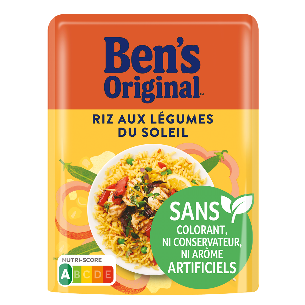 Riz micro-ondable aux Légumes du Soleil 2min BEN'S ORIGINAL 220g