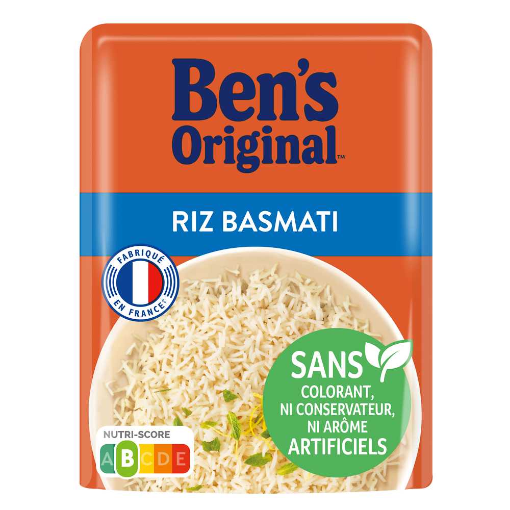 Riz micro-ondable Basmati 2min BEN'S ORIGINAL 220g