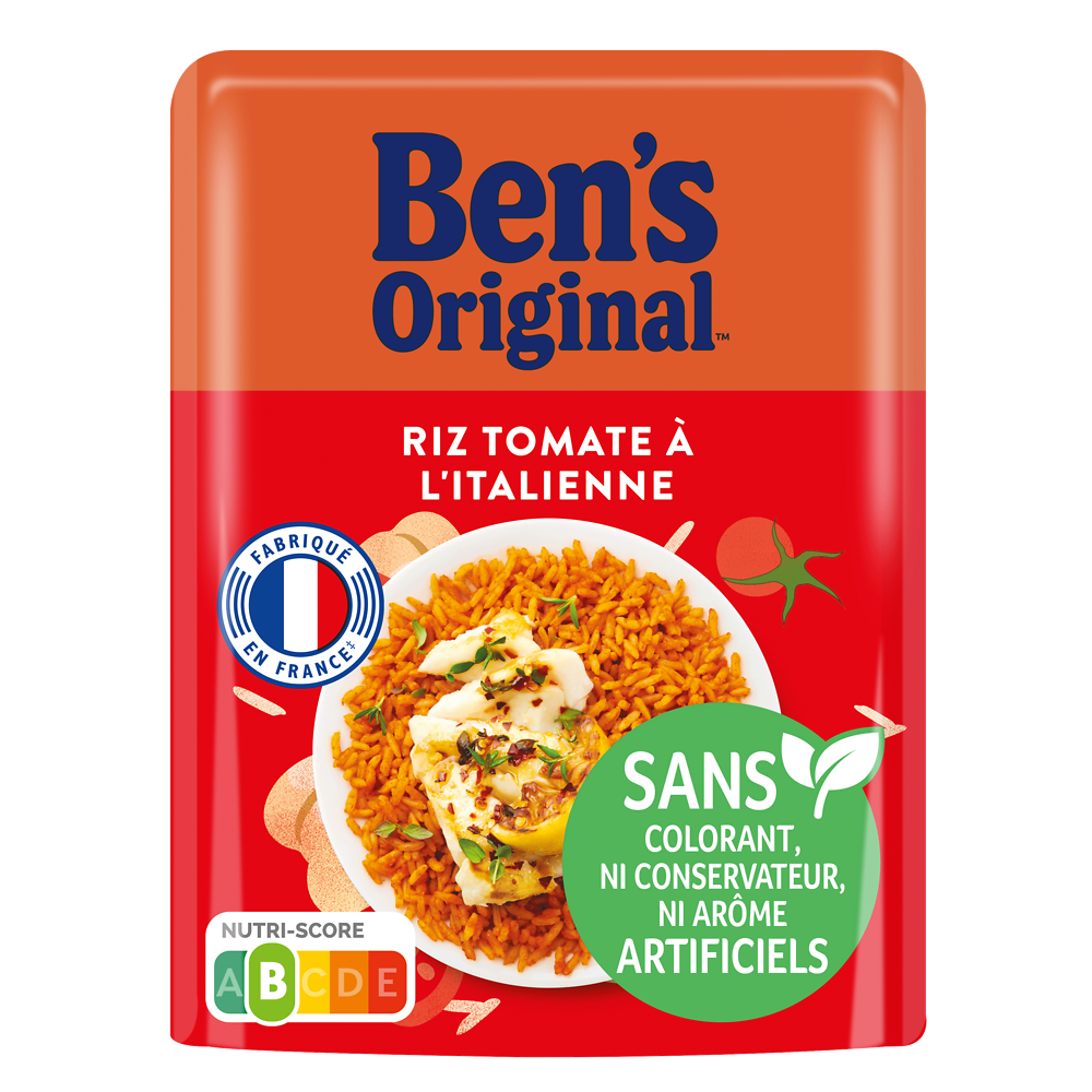 Riz micro-ondable Tomate à l'Italienne 2min BEN'S ORIGINAL 220g