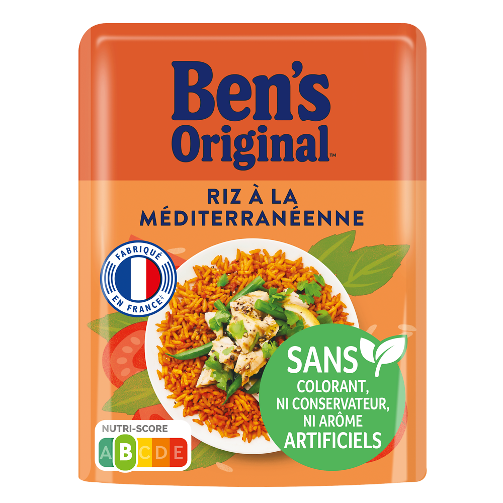 Riz micro-ondable cuisiné à la Méditerranéenne 2min BEN'S ORIGINAL 220g