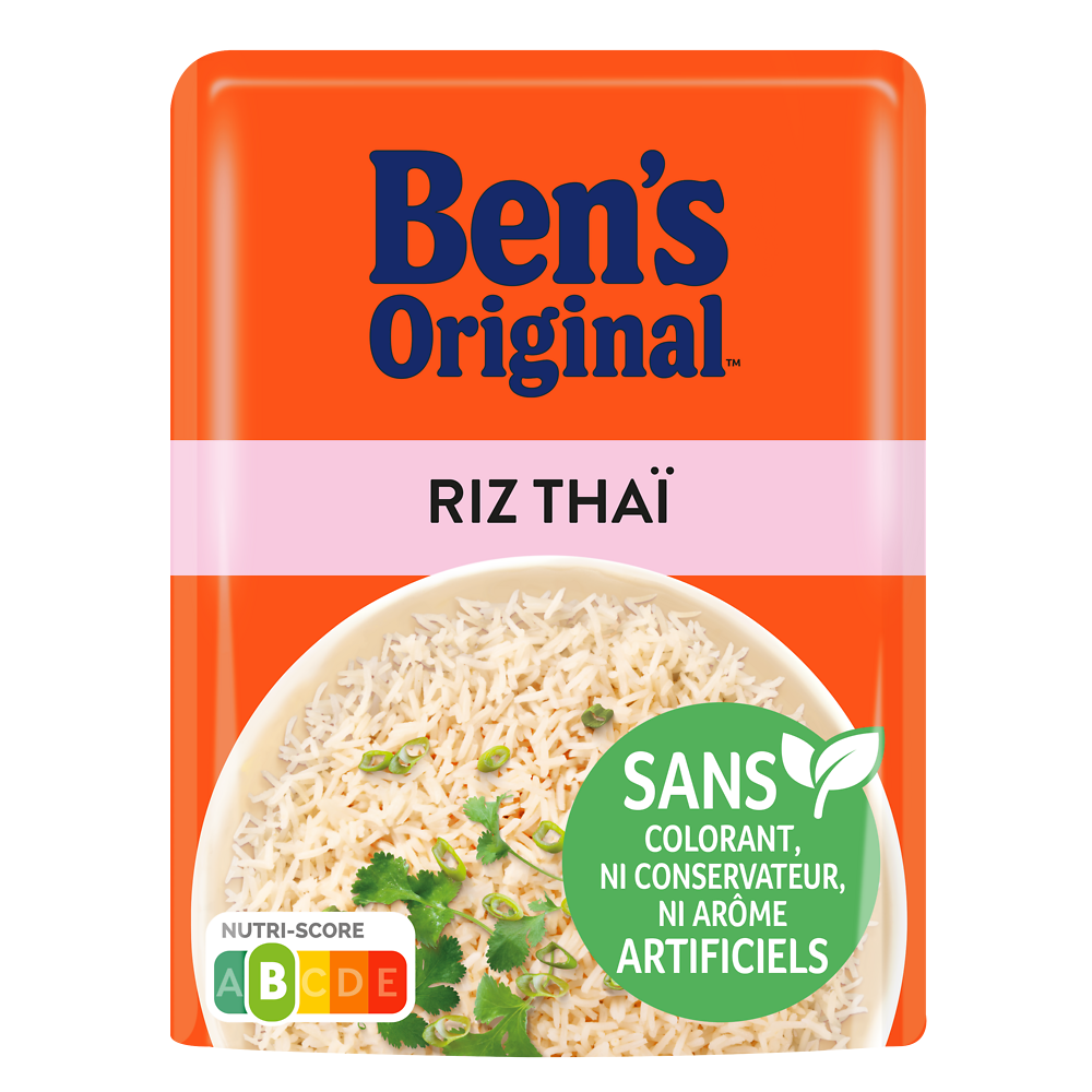 Riz thaï Micro Ondable 2 minutes BEN'S ORIGINAL sachet 220g