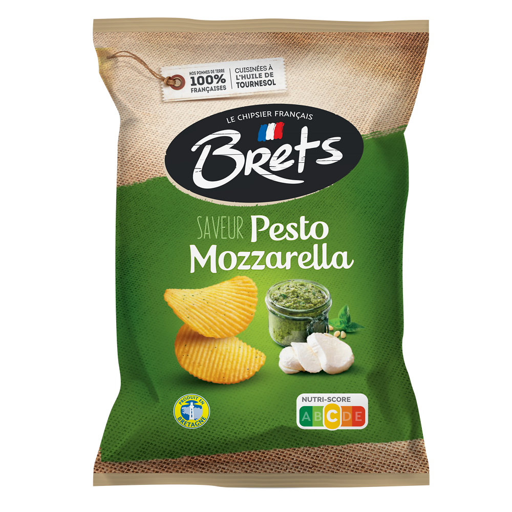 Chips saveur pesto mozzarella BRET'S 125g