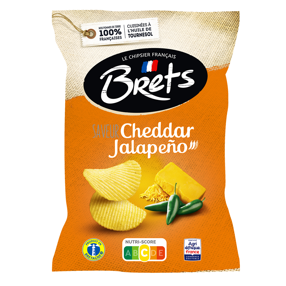 Chips Saveur Cheddar Jalapeno BRETS 125g