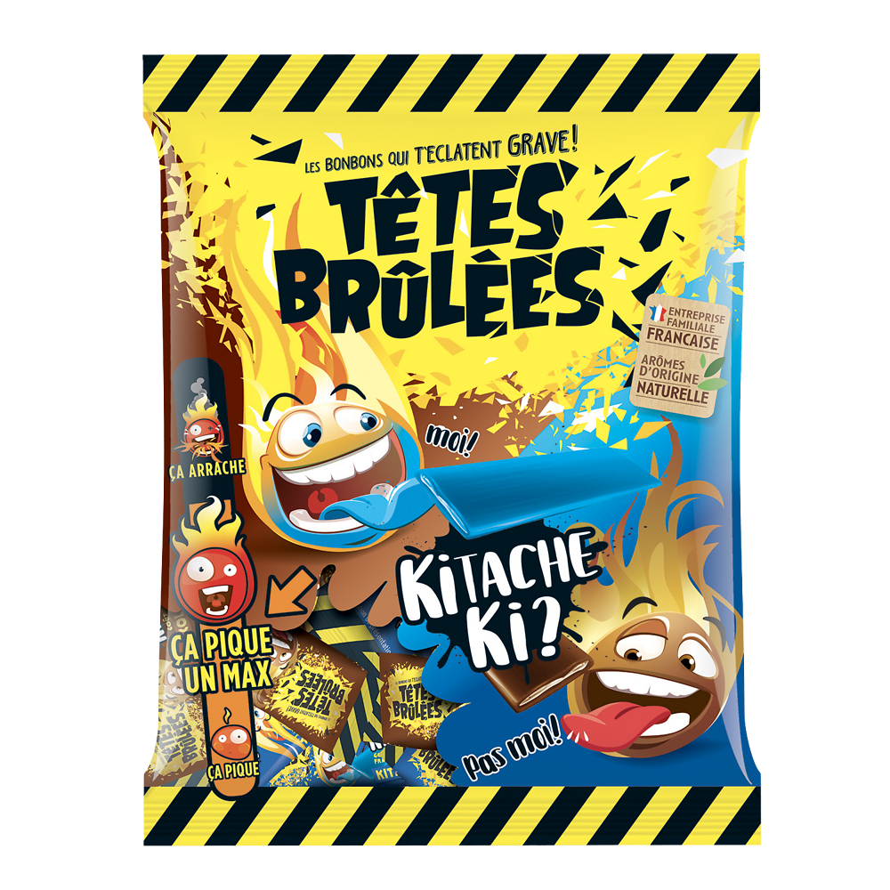 Bonbons barre TETES BRÛLÉES  kitache et cola - 200g