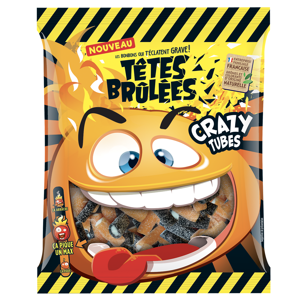 Bonbons crazy TETES BRULEES, 180g