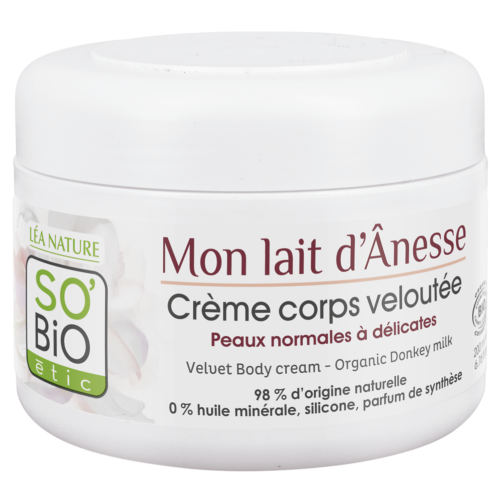 Crème corps velouté nourr.bio mon lait d'ânesse SO'BIO 200ml