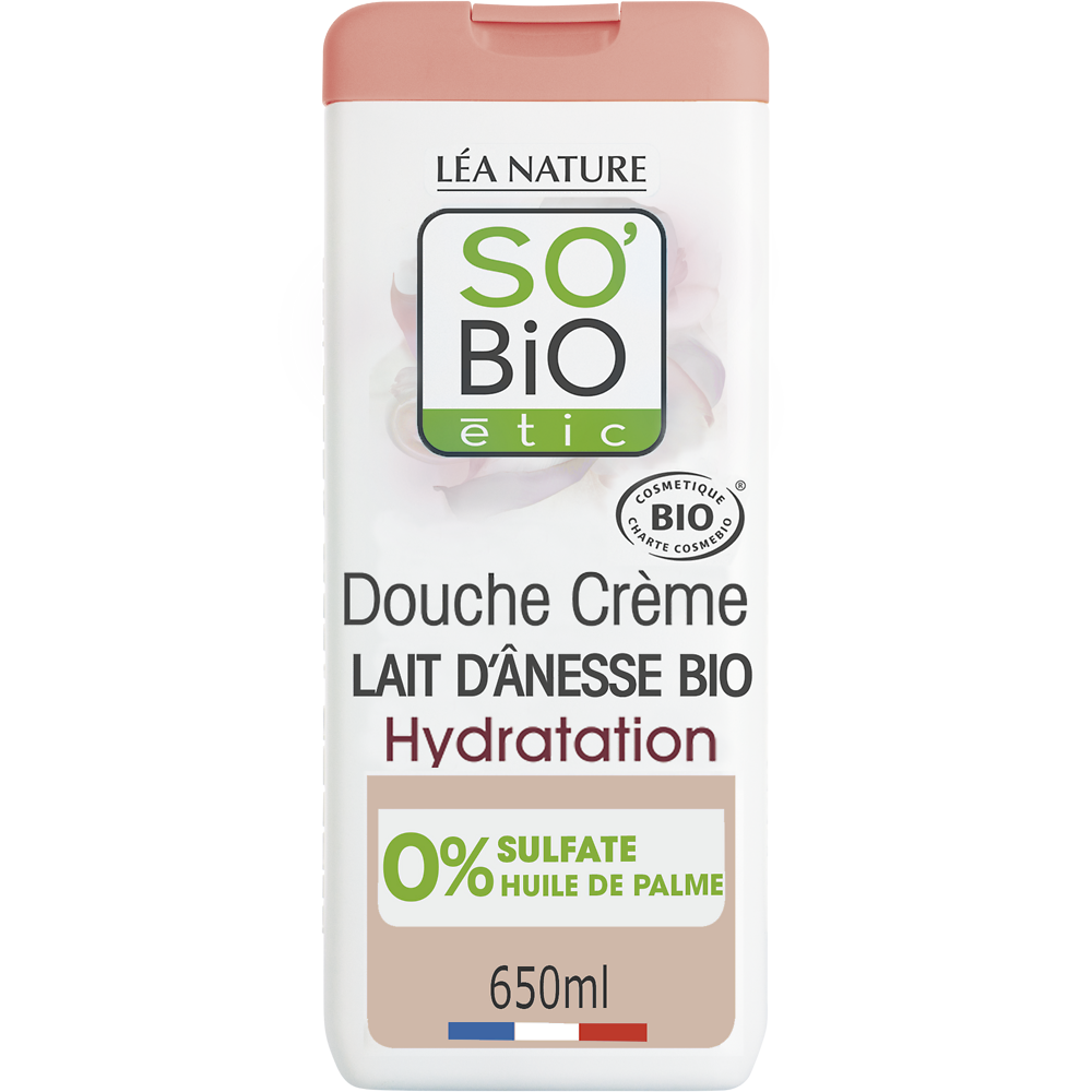 Gel douche au lait d'ânesse SO BIO Etic, 650ml