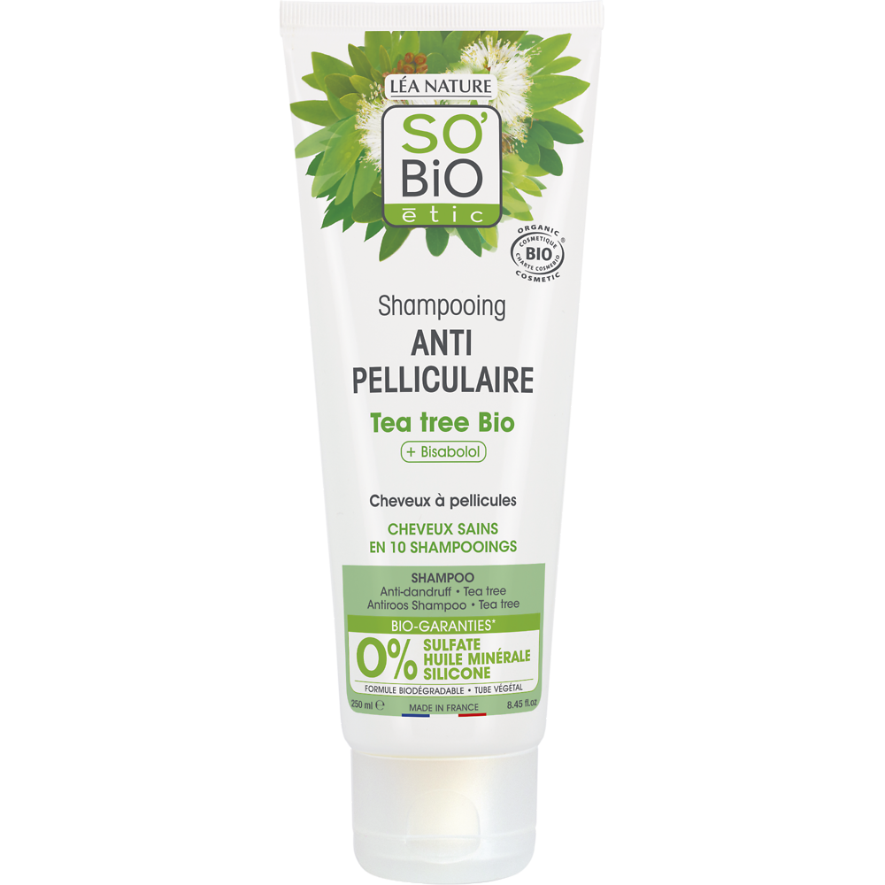 Shampooing anti pelliculaire tea tree & bisabolol SO BIO 250ml