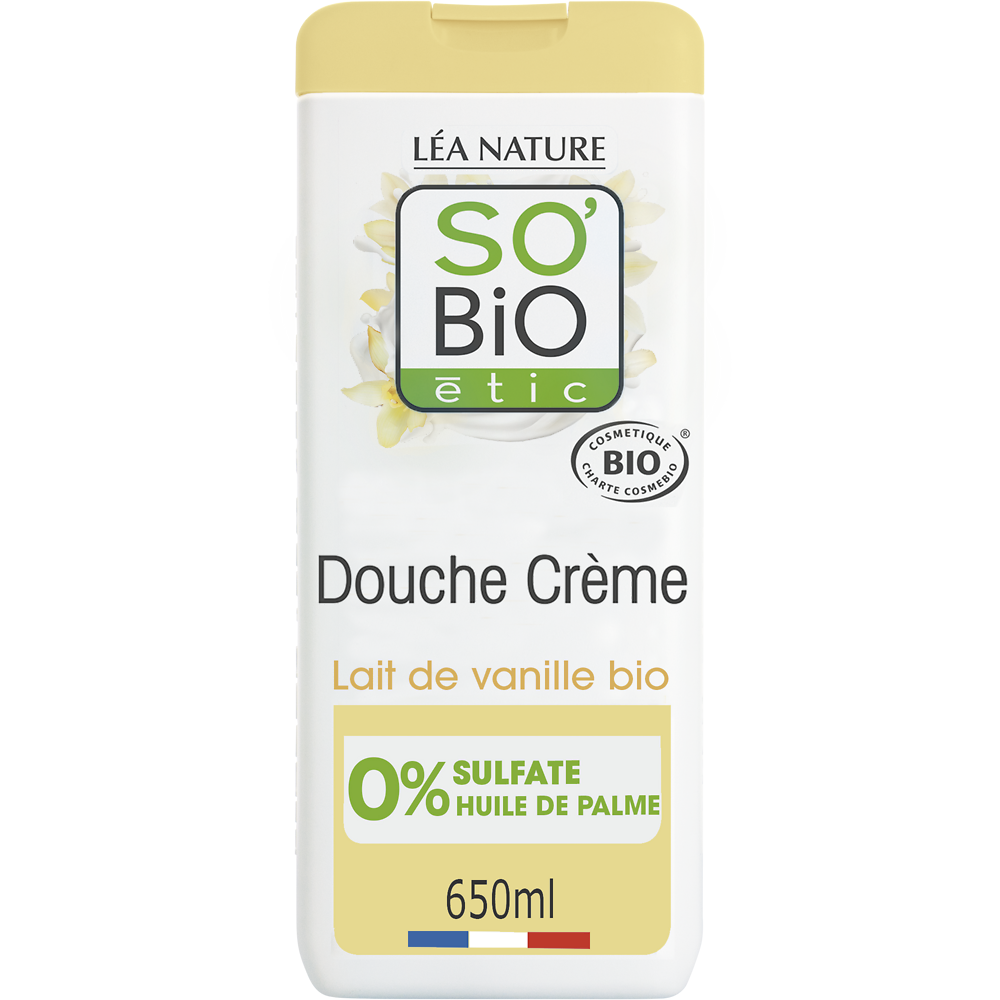 Creme de douche lait de vanille SO BIO 650ml