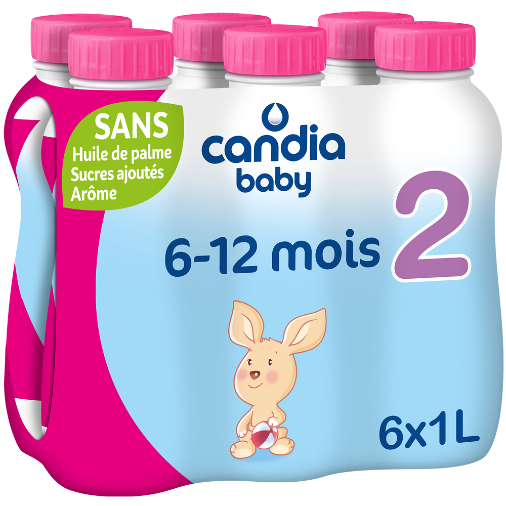 Lait Babylait 2ème âge dès 5 m Candia blle plastique 6x1l