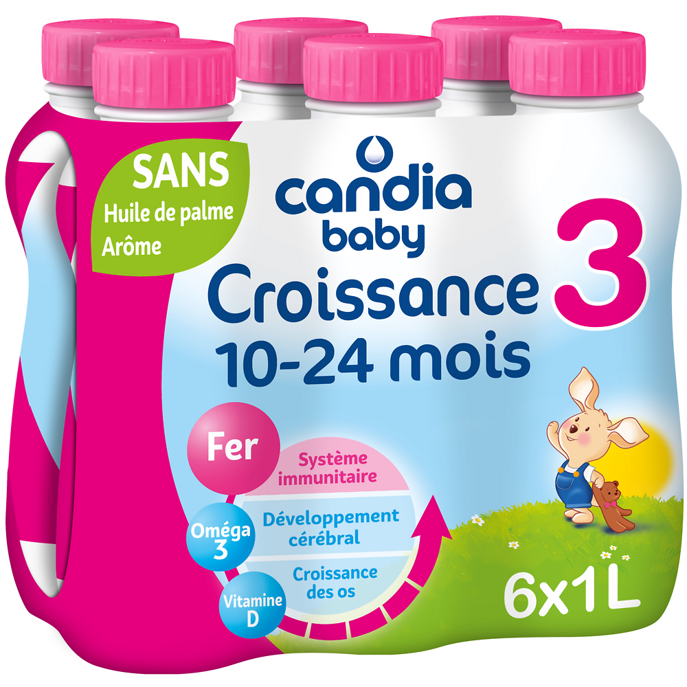 Lait de croissance à partir de 10 mois CANDIA BABY - 6x1L