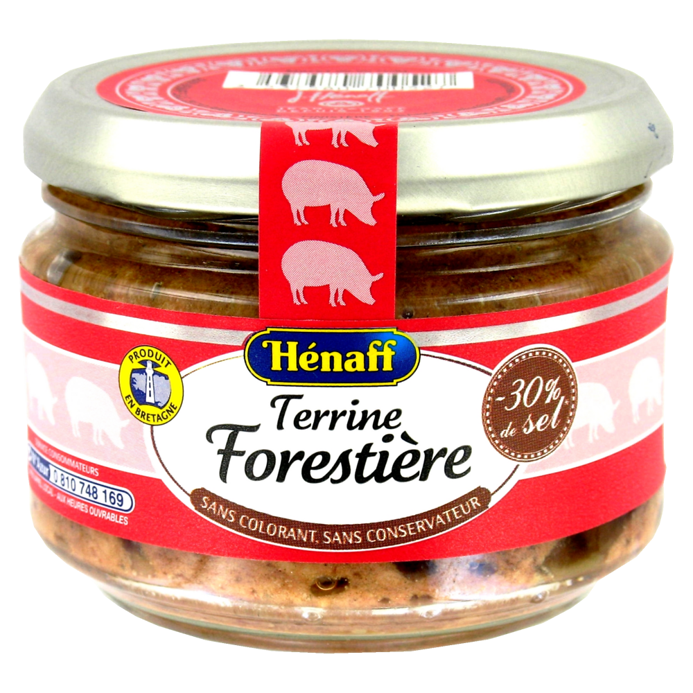 Terrine forestière HENAFF, bocal de 180g