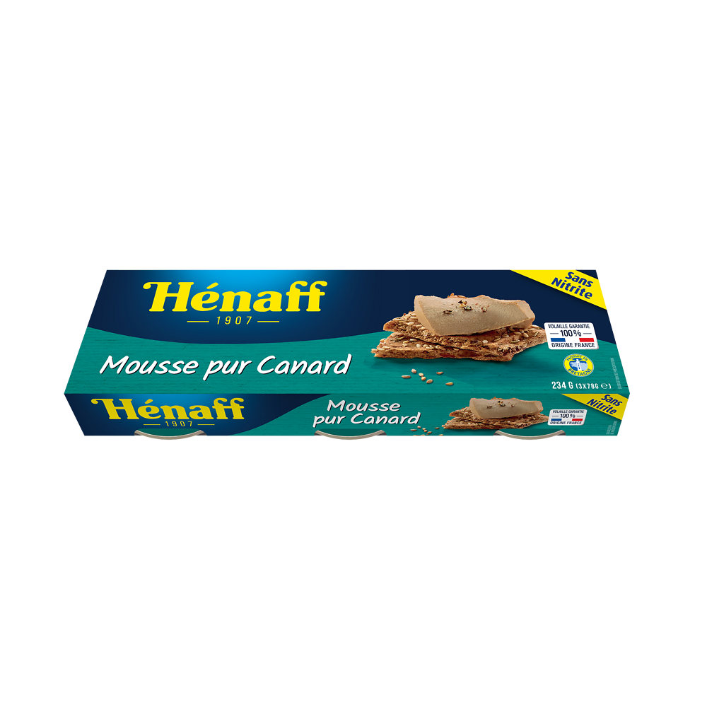 Mousse de canard HENAFF, 3x78g