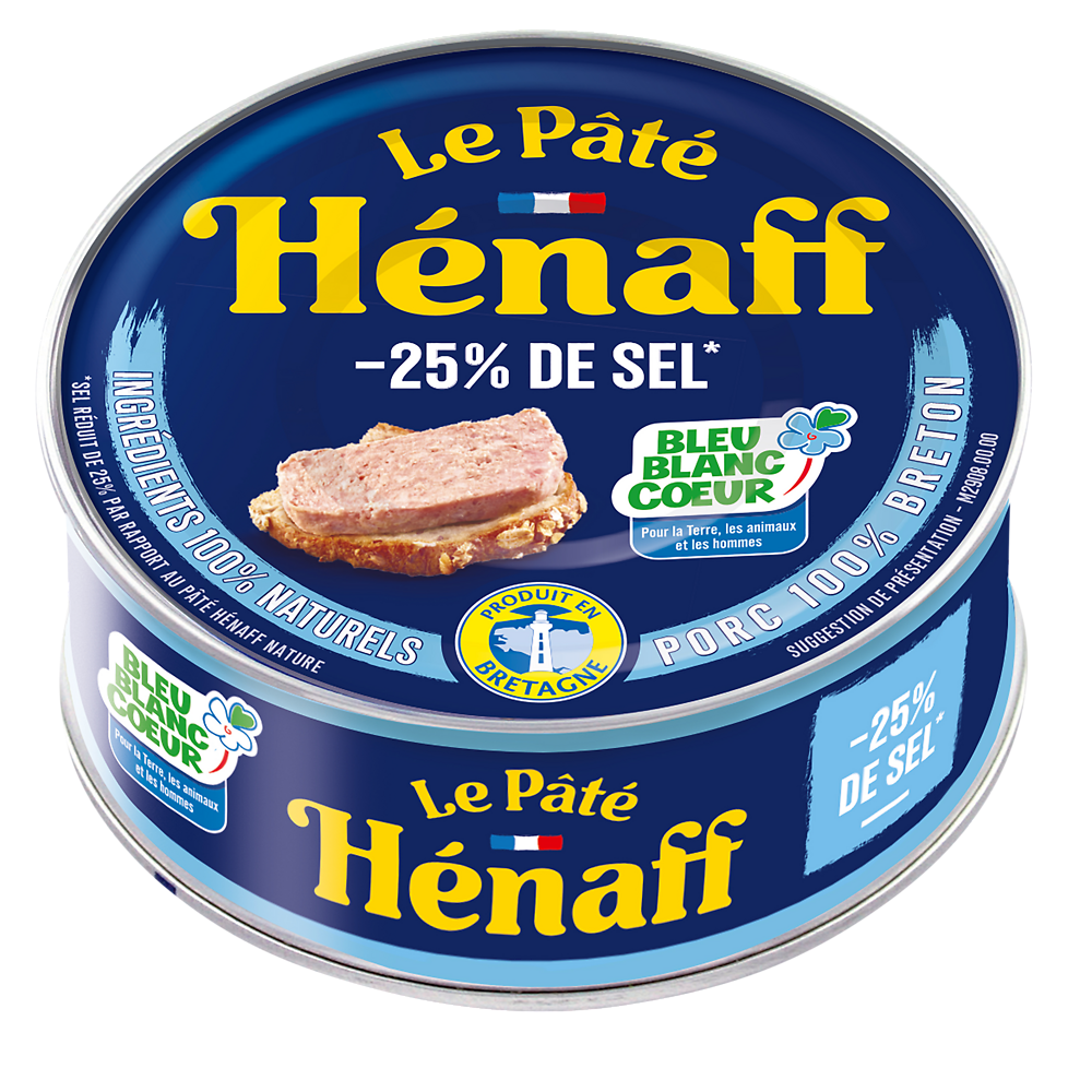 Pâté de porc au sel de gérande bleu blanc coeur HENAFF, 76g